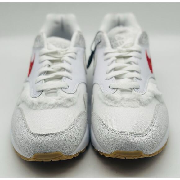 NEW Nike Air Max 1 PRM ‘The Bay’ White University Red FJ4451-100 Men’s Sz Multi - Picture 2 of 7